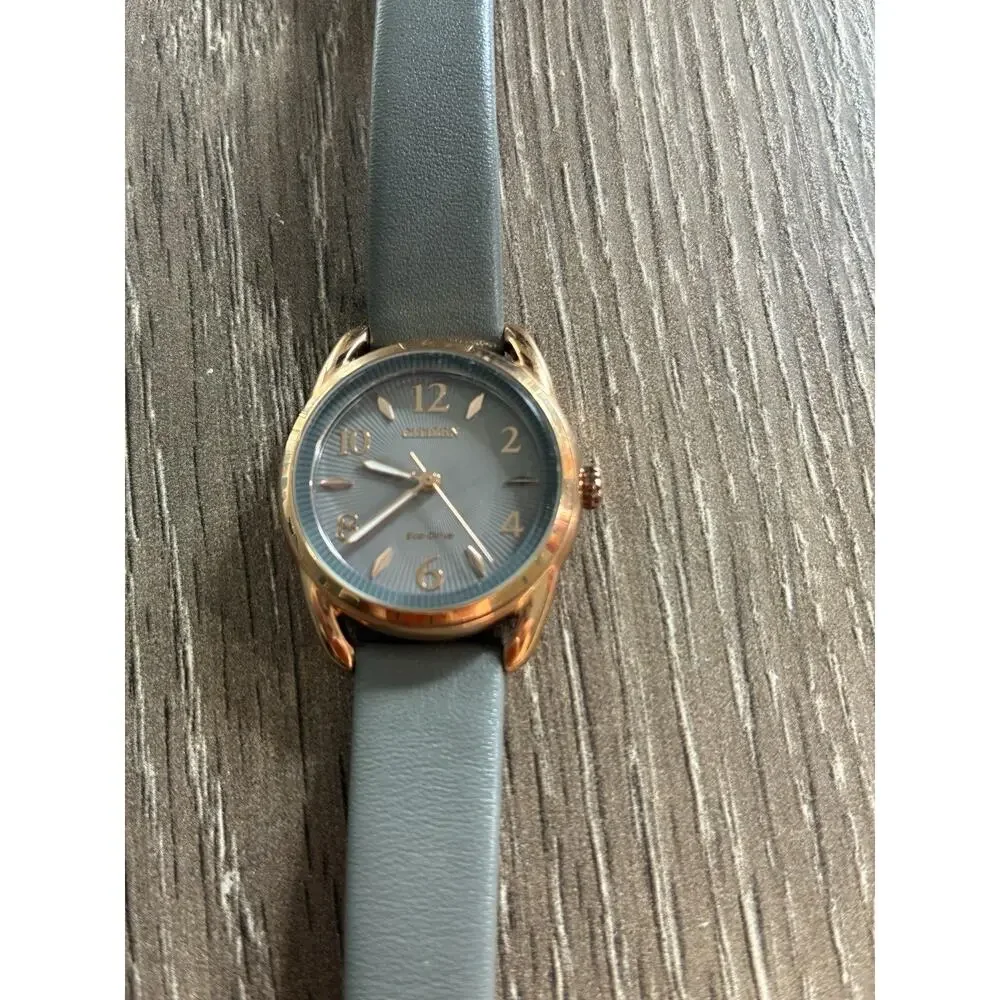 Citizen Women's Classic Date Solar Powered Eco-Drive Gray Watch 30 MM FE1218-05H - Picture 2 of 12